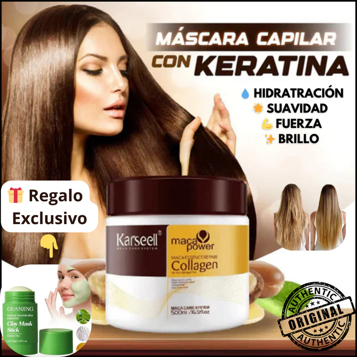 Tratamiento Capilar de Colágeno + ¡Regalo de Mascarilla de Té Verde!